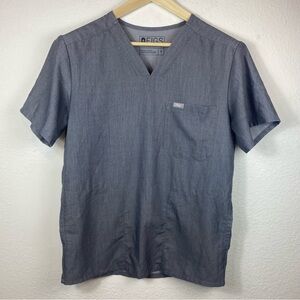 Figs Men’s Small Chisec 3 Pocket Scrub Top TM3000‎ Gray